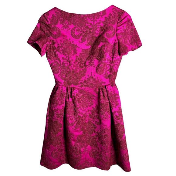 Jill Jill Stuart Floral Jacquard Mini Dress Fuchsia Size 4 - Picture 2 of 5